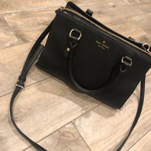 Black leather Kate Spade bag